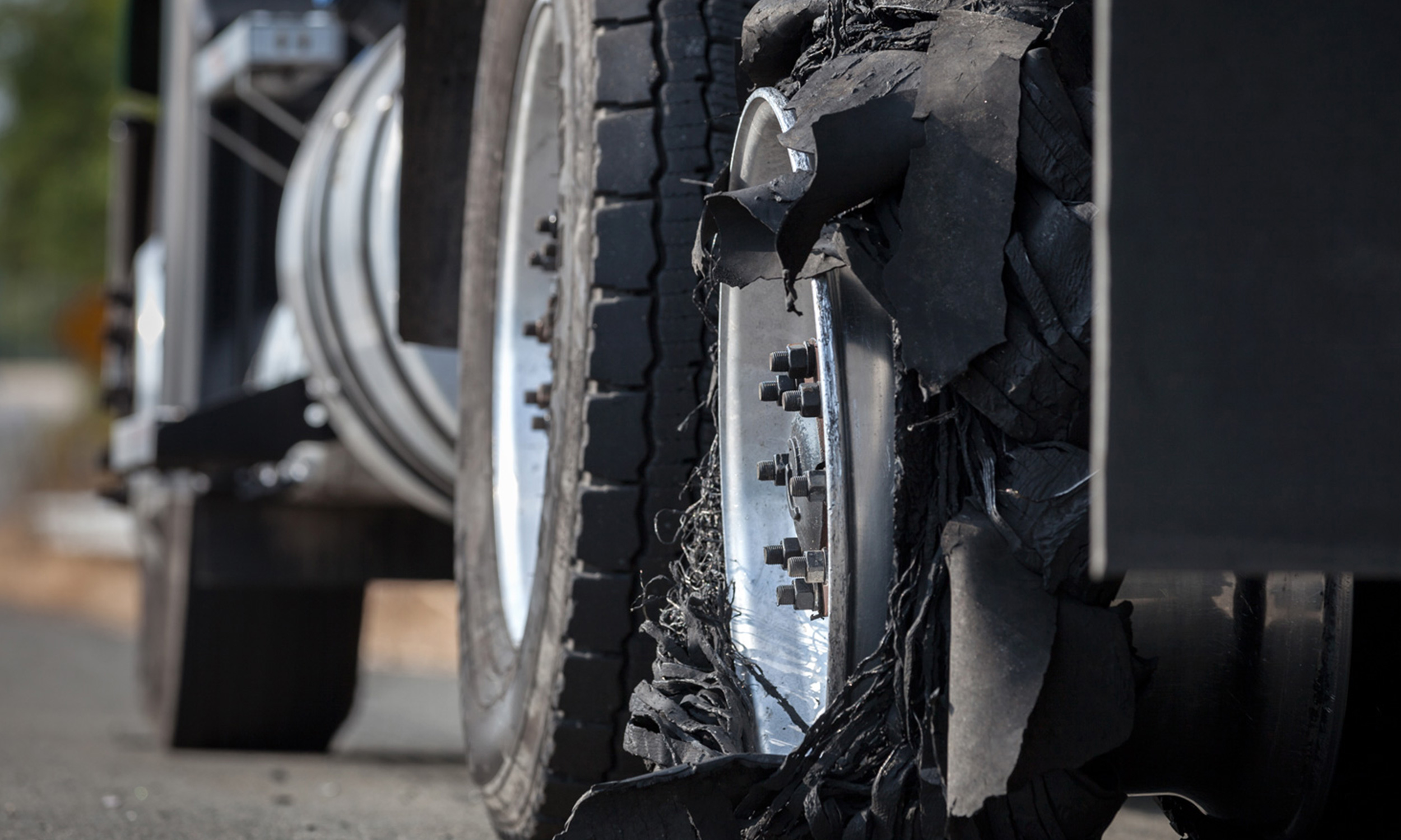 Truck Tire Burst