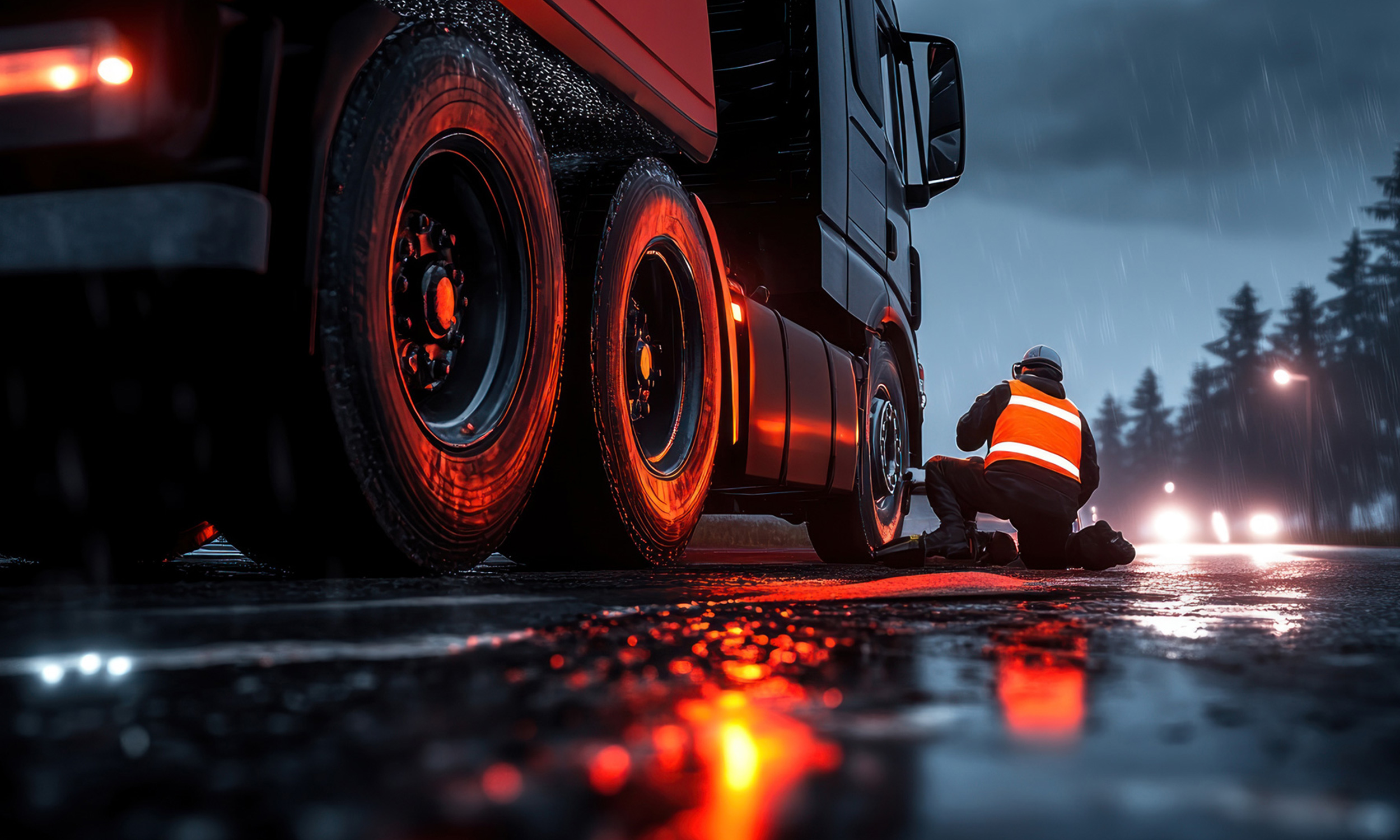 Truck Tire Mounting Highway